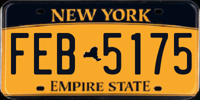 NY license plate FEB5175