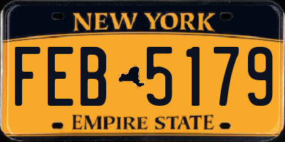 NY license plate FEB5179