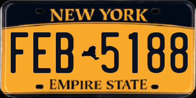 NY license plate FEB5188