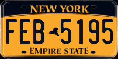 NY license plate FEB5195