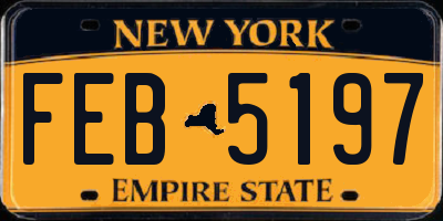 NY license plate FEB5197
