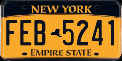 NY license plate FEB5241