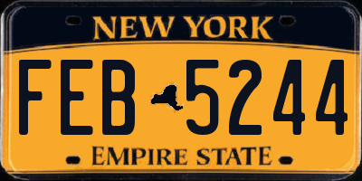 NY license plate FEB5244