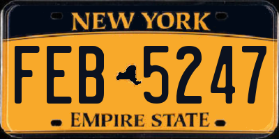 NY license plate FEB5247
