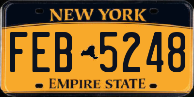 NY license plate FEB5248