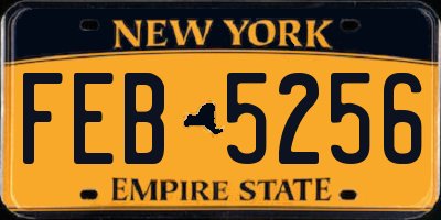 NY license plate FEB5256