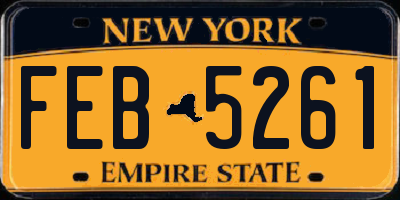 NY license plate FEB5261