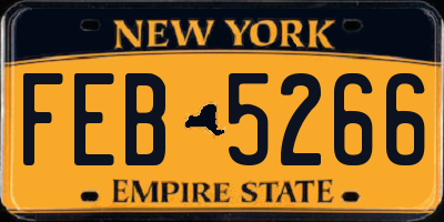 NY license plate FEB5266