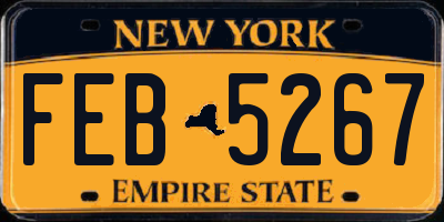NY license plate FEB5267