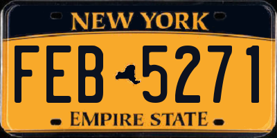 NY license plate FEB5271