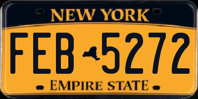NY license plate FEB5272