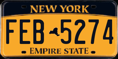 NY license plate FEB5274
