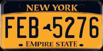NY license plate FEB5276