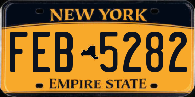 NY license plate FEB5282