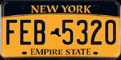NY license plate FEB5320