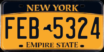 NY license plate FEB5324