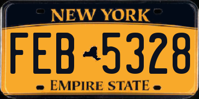 NY license plate FEB5328