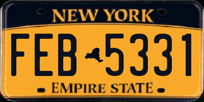 NY license plate FEB5331