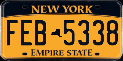 NY license plate FEB5338