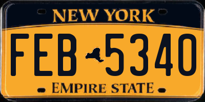 NY license plate FEB5340