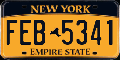 NY license plate FEB5341