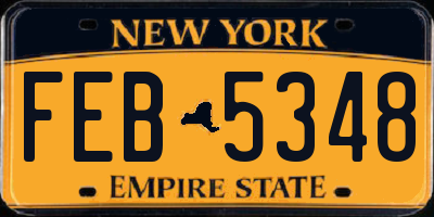 NY license plate FEB5348