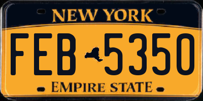 NY license plate FEB5350