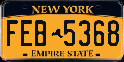 NY license plate FEB5368