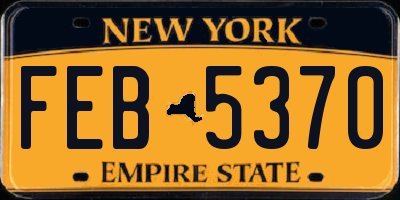 NY license plate FEB5370