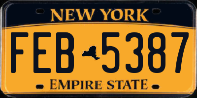 NY license plate FEB5387