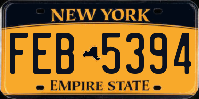 NY license plate FEB5394