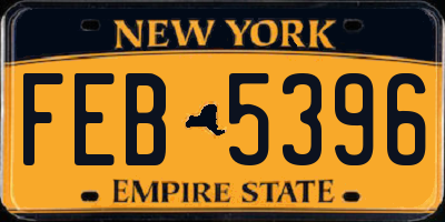 NY license plate FEB5396