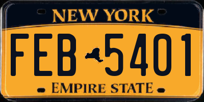 NY license plate FEB5401