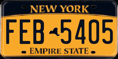 NY license plate FEB5405