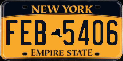 NY license plate FEB5406