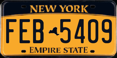 NY license plate FEB5409