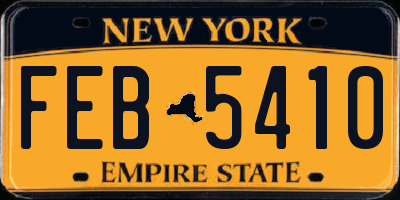 NY license plate FEB5410