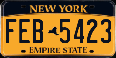 NY license plate FEB5423