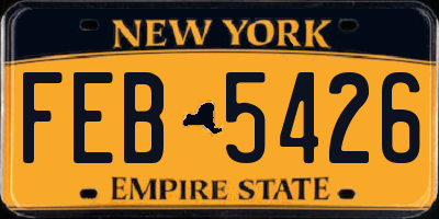 NY license plate FEB5426