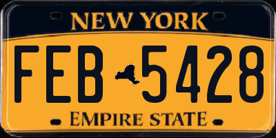NY license plate FEB5428