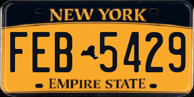 NY license plate FEB5429