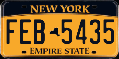 NY license plate FEB5435