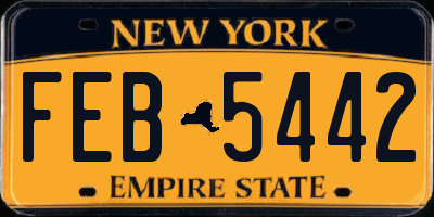 NY license plate FEB5442