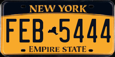 NY license plate FEB5444