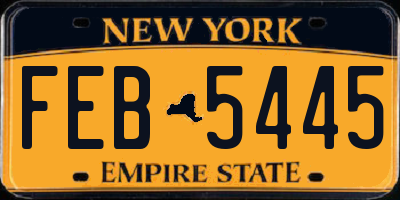 NY license plate FEB5445