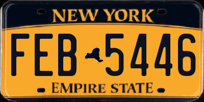 NY license plate FEB5446