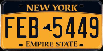 NY license plate FEB5449