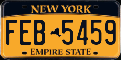 NY license plate FEB5459