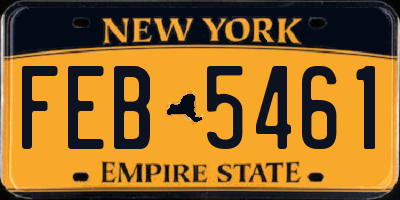 NY license plate FEB5461