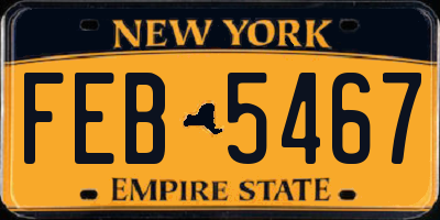 NY license plate FEB5467